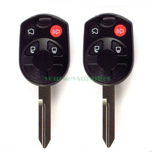 2 new ford lincoln mercury 4 button remote head key keyless entry key fob 80 bit