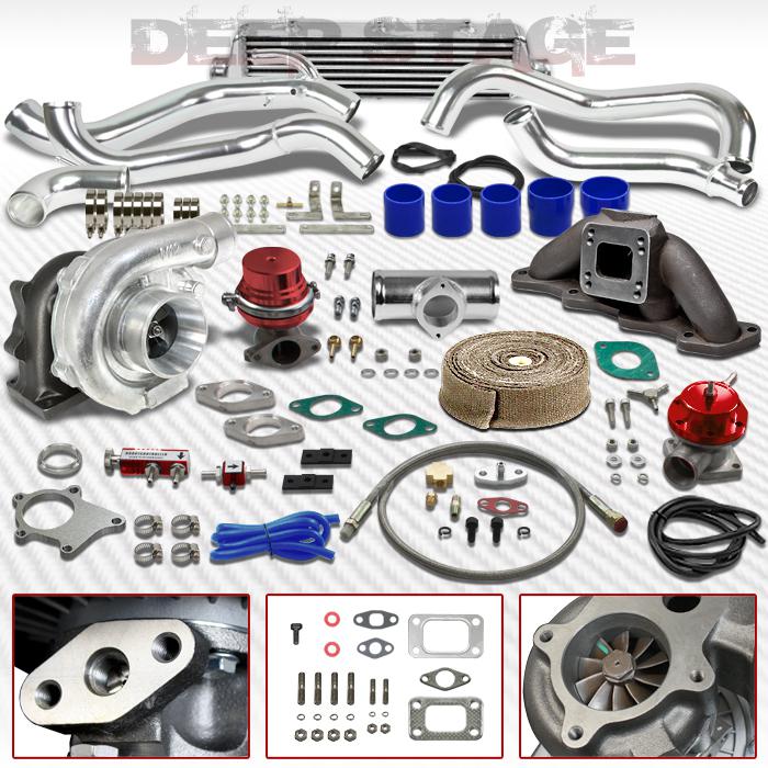 T04e t3t4 11pc turbo kit+intercooler+ pp+manifold+wastegate 95-98 240sx s14 ka24