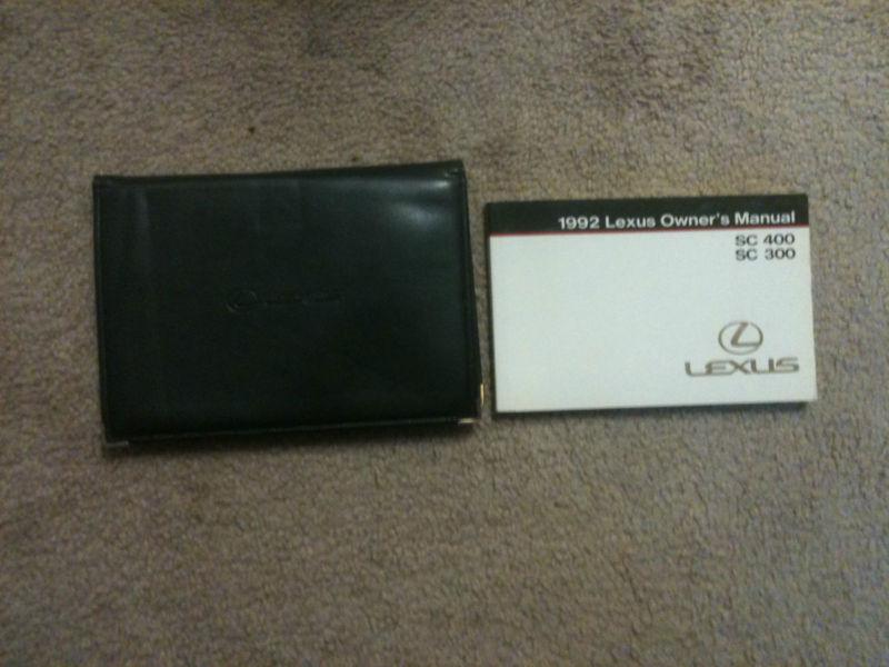 1992 lexus sc300 sc400 owners manual 