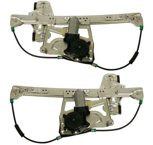 New set front window lift regulators with motors housing 00-01 cadillac deville