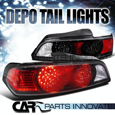 Depo 2005-2007 acura rsx led black tail lights rear brake lamps