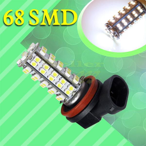 H11 pure white 68 smd fog driving tail signal 68 led car light bulb lamp