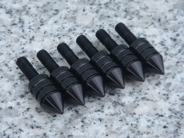 Black spike windscreen bolts for sportbikes