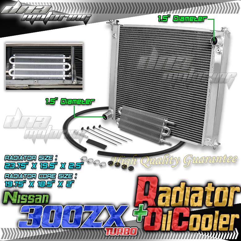 90-96 nissan 300zx z32 fairlady at 2row full aluminum racing radiator+oil cooler