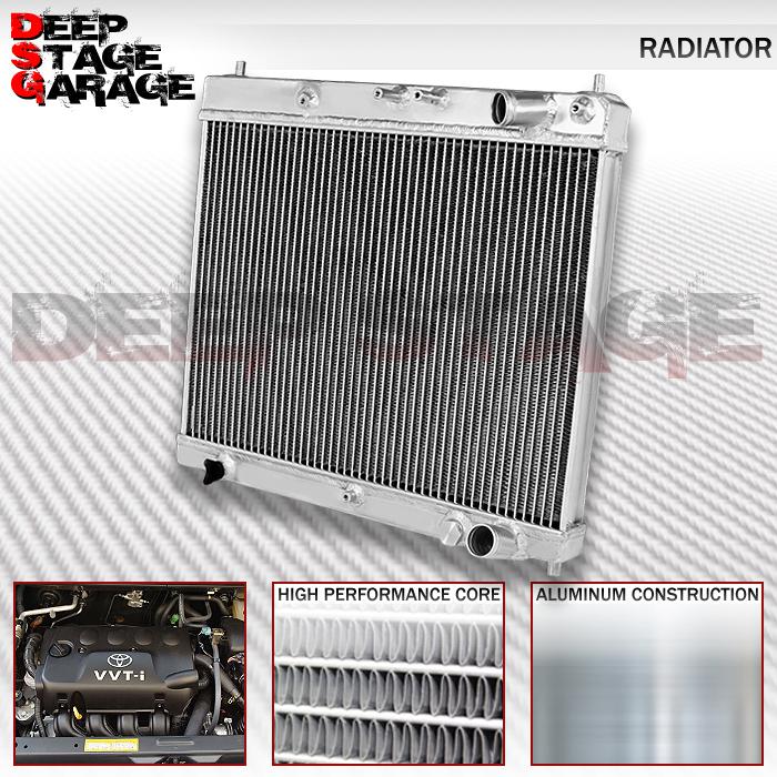 Aluminum racing dual core 2-row bolt-on cooling radiator 04-07 scion xb bb mt