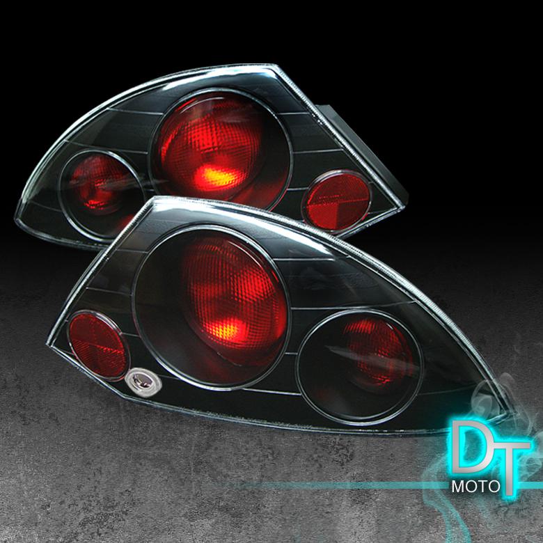 Black 00-02 mitsubishi eclipse jdm altezza tail lights lamps left+right pair set