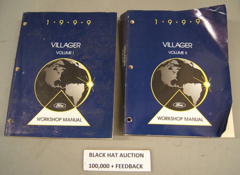 1999 ford villager factory shop service manual 2 vol set oem books  bls-4810