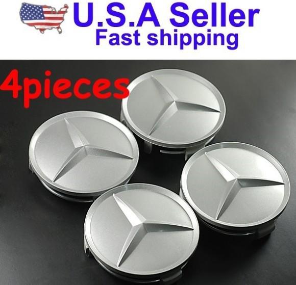 C e s cl clk slk class mercedes benz silver  center cap wheel 4 pcs (nnnnn)