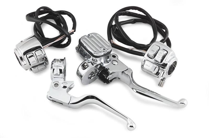 Bikers choice handlebar control kit with chrome switches  42387