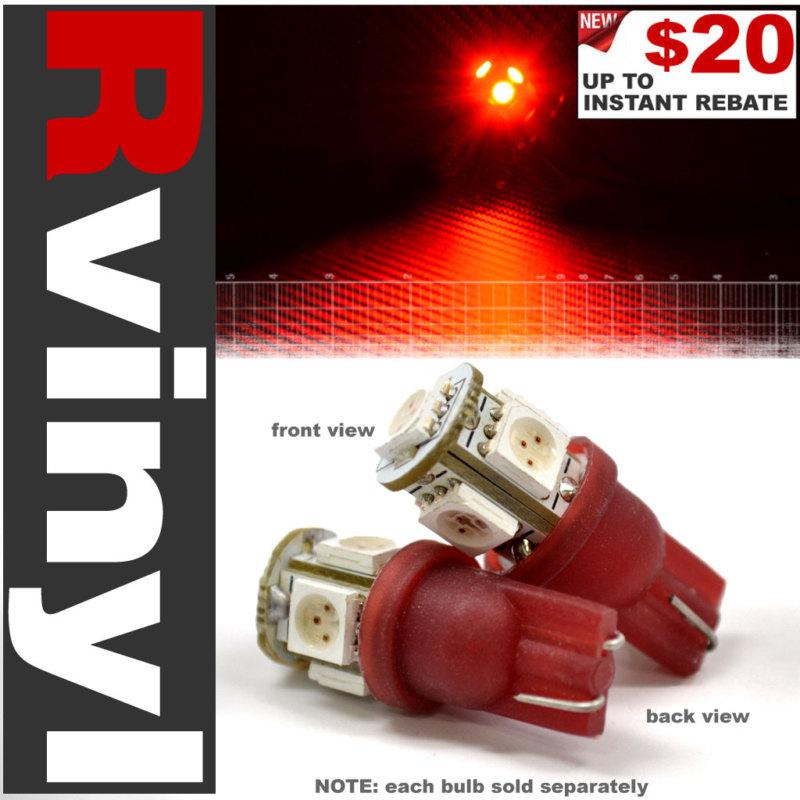 Profocos red (1x) t10 5 5050smd led license plate bulb lamp for chevy