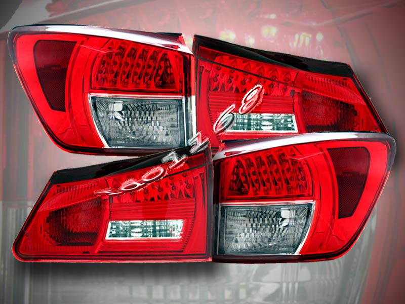 06 07 09 lexus is250 is350 led tail lights lamps red