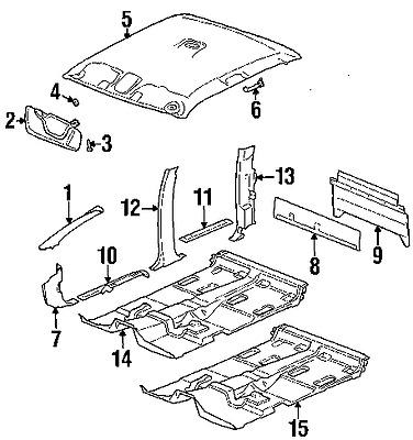 Gmc 15850690 genuine oem factory original center pillar