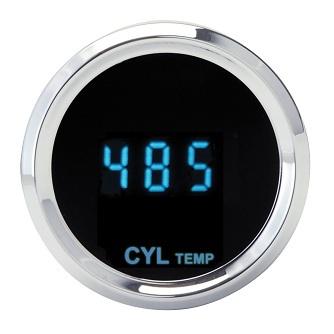 Dakota digital round cylinder head temperature gauge blue display slx-11-1 new