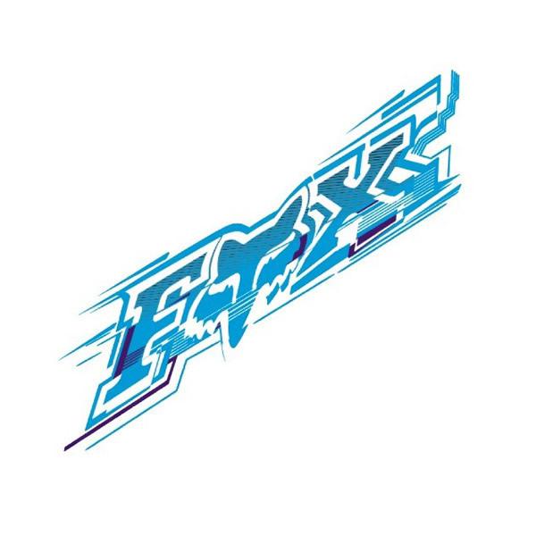 Fox racing decal motocross flash 4.5" sticker pack of 3 electric blue 14442-029