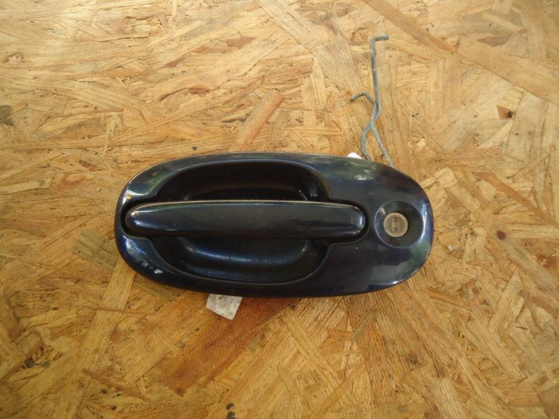 Driver left side exterior door handle & lock assembly blue dodge caravan 05024