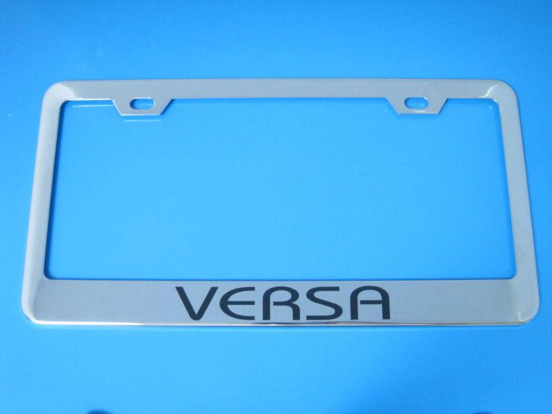 Chrome license plate frame - nissan versa