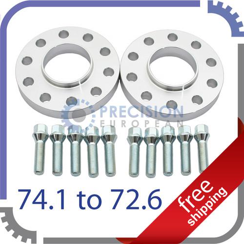 20mm 5x120 centerbore  | 74.1mm to 72.56mm | 528 530 m5 + zinc lug bolts