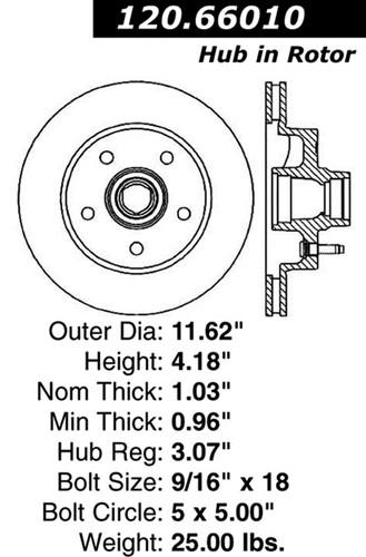 Centric-power slot 126.66010sr stoptech sport rotors 88-91 c1500 pickup