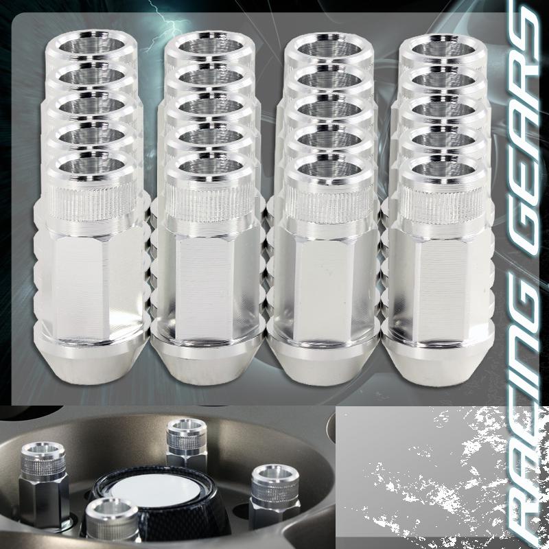 Jdm anodized chrome m12 x 1.25mm wheel rim pitch thread open end tuner lug nut