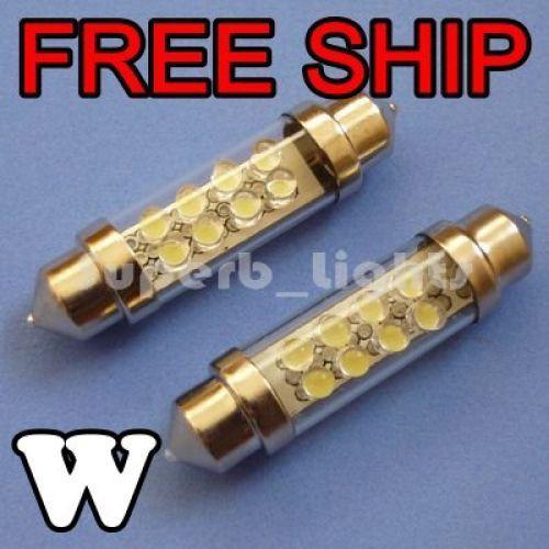 2x white 42mm 8-led festoon domelight bulb 211-2 212-2