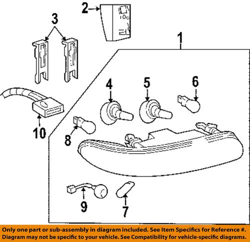 Oldsmobile gm oem 19244694 headlight-headlamp assembly