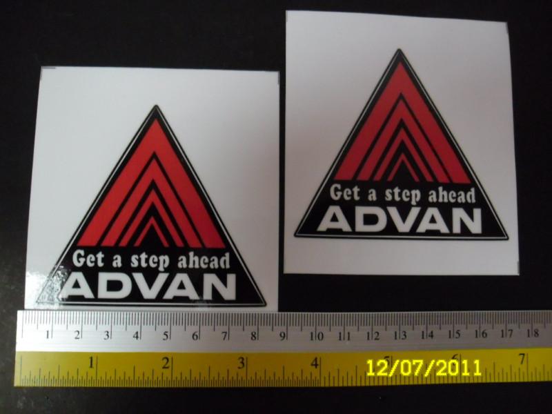 2 jdm advan printed sticker decals car tuning detailing