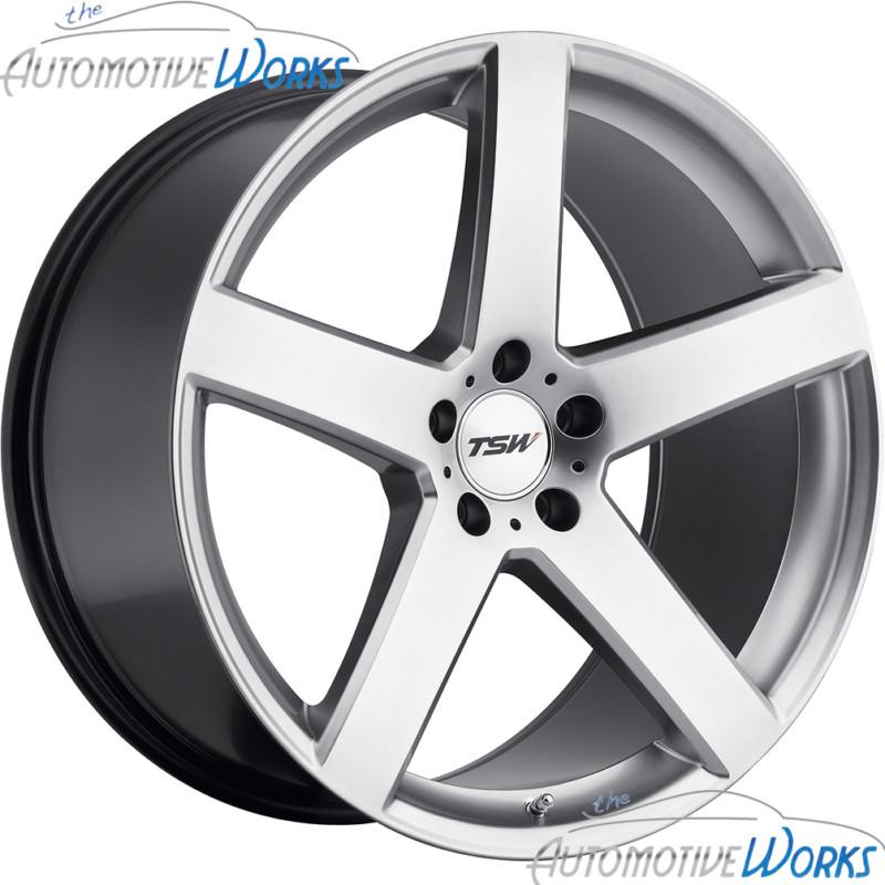 20x8.5 tsw rivage 5x112 +35mm hyper silver rims wheels inch 20"