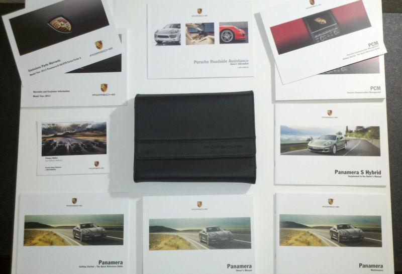 2013 porsche panamera owners manual set w/ case, om, pcm, +more great condition!