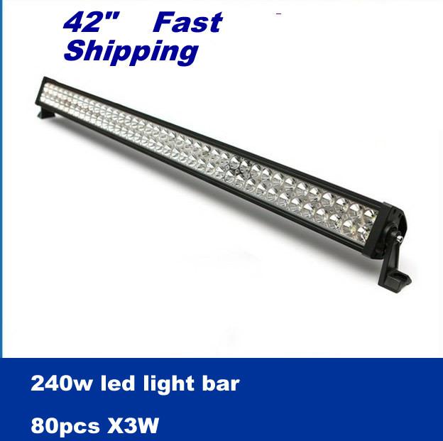 42“ 240w spot flood combo led alloy work light bar 4wd boat ute driving  lamp