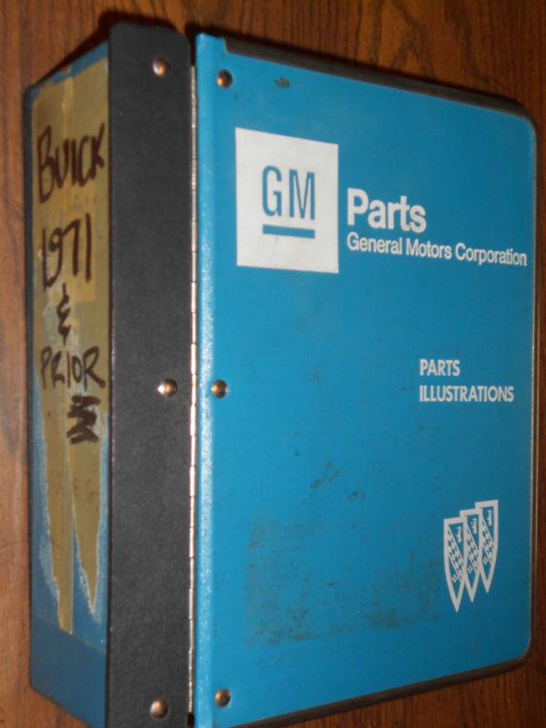 1940-1971 buick parts catalog set / orig body & chassis parts books