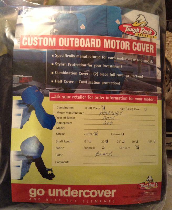 Full custom outboard cover mercury 200 hp