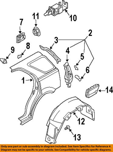 Kia oem 868213e000 quarter panel-wheelhouse liner