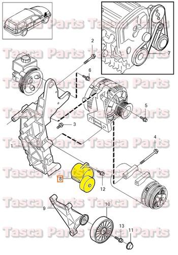 Brand new oem auxiliary/drive idler roller 1998-2009 volvo c70 s60 s80 v70 v70xc