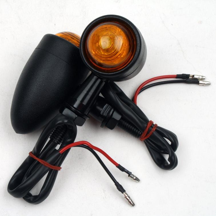 Black led turn signal for harley sportster dyna softail bobber chopper 2pcs new