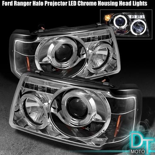 01-11 ford ranger dual halo projector led headlights w/built in corner lights