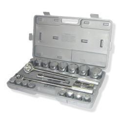 21pc 3/4" 6 point socket set mm automotive truck tools wholesale shop tool 