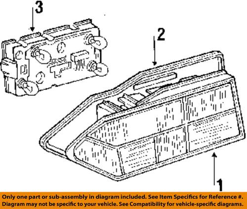 Saab oem 8585903 tail lamp assembly