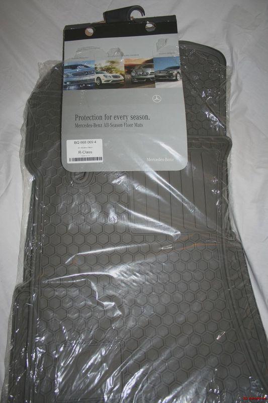 2007 to 2009 mercedes r320 rubber floor mats - factory oem accessory - gray