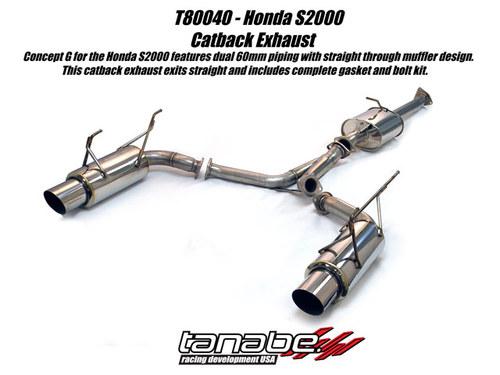 Tanabe concept g catback exhaust for 00-05 honda s2000 t80040