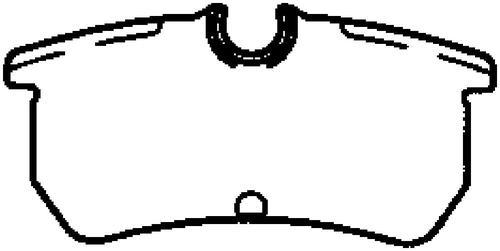 Bendix d886 brake pad or shoe, rear-disc brake pad