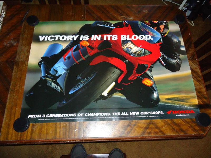 1999 honda cbr600f4 dealer poster   40"wide x 27"high