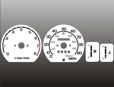 1986-1988 suzuki samurai instrument cluster white face gauges 86-88