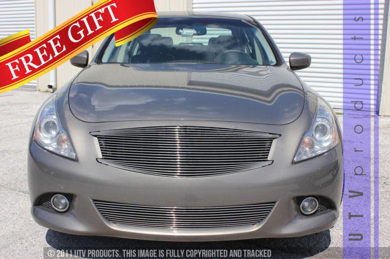 2010 - 2013 infiniti g37 chrome upper replacement & bumper 2pc billet grille 