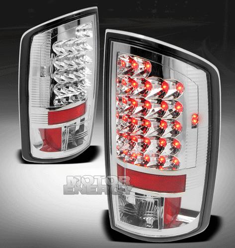 2002-2006 dodge ram 1500/2003-2005 2500 3500 pickup truck led tail lights chrome