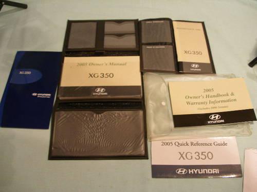 2005 hyundai xg-350 owner's manual w/ case & maintenance log w/ case great shape