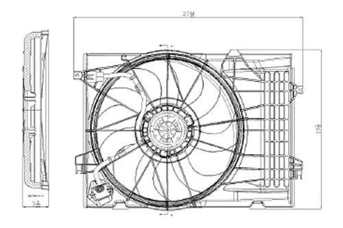 Replace ki3115116 - fits hyundai tucson dual fan assembly car oe style part