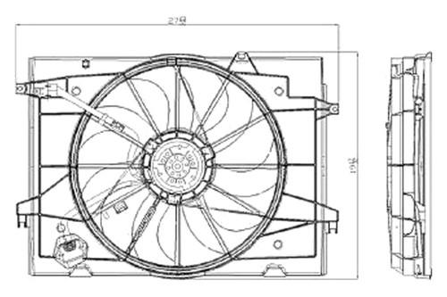 Replace ki3115115 - fits hyundai tucson radiator fan assembly car oe style part