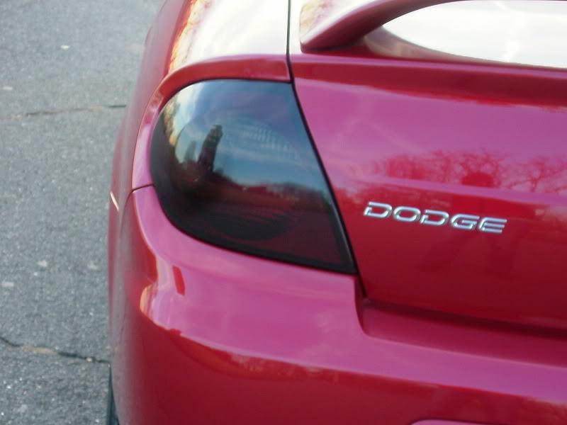 Dodge neon smoked taillight overlays srt 4 tint film