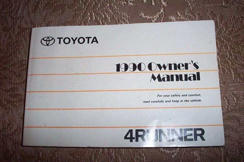   1990  toyota  4runner  owner's  manual - in  great  shape