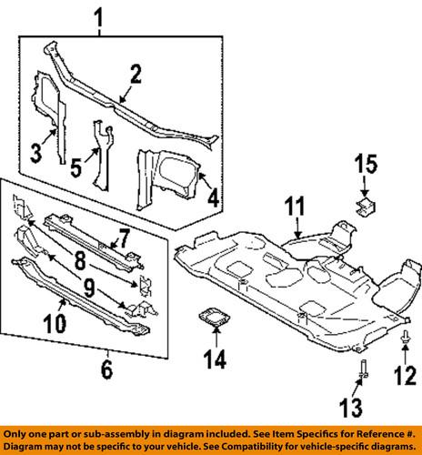 Subaru oem 56410sa080 radiator support-under cover